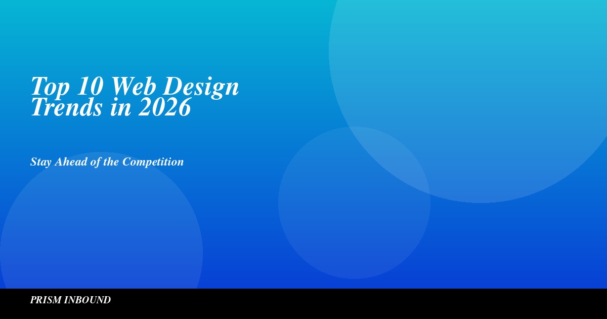 Top 10 Web Design Trends in 2026
